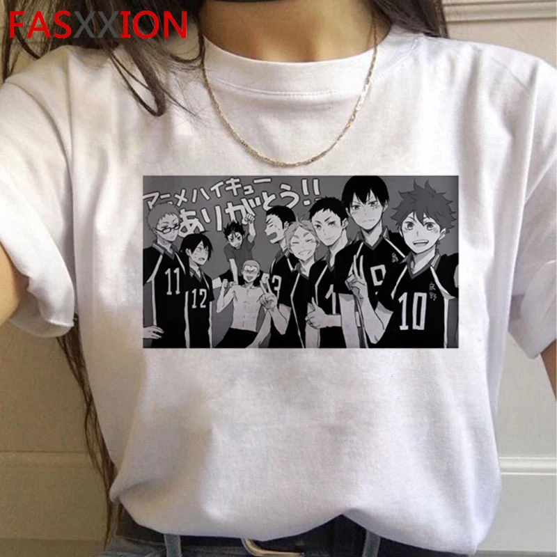 

Haikyuu одежда для мужчин tumblr harajuku kawaii размера плюс винтажная одежда для пары летний топ ulzzang