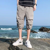 new korean version ice silk 5 point pants mens shorts wear loose sports beach outside in summer young boy thin casual trousers