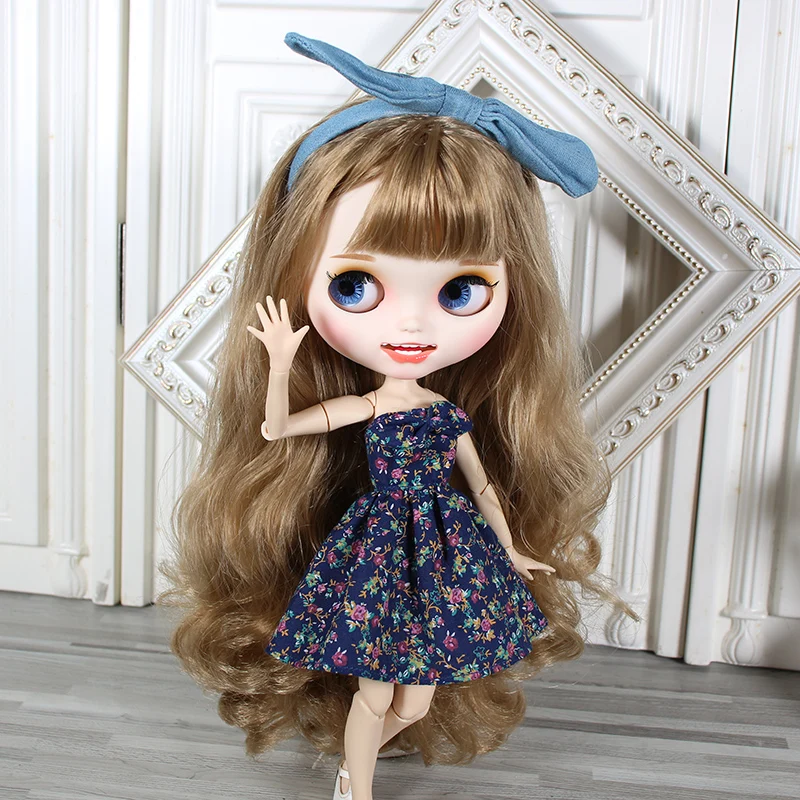 Fortune Days Blyth ICY DBS 1/6 кукольный Топ Цветочная юбка с повязкой на голову | Игрушки и