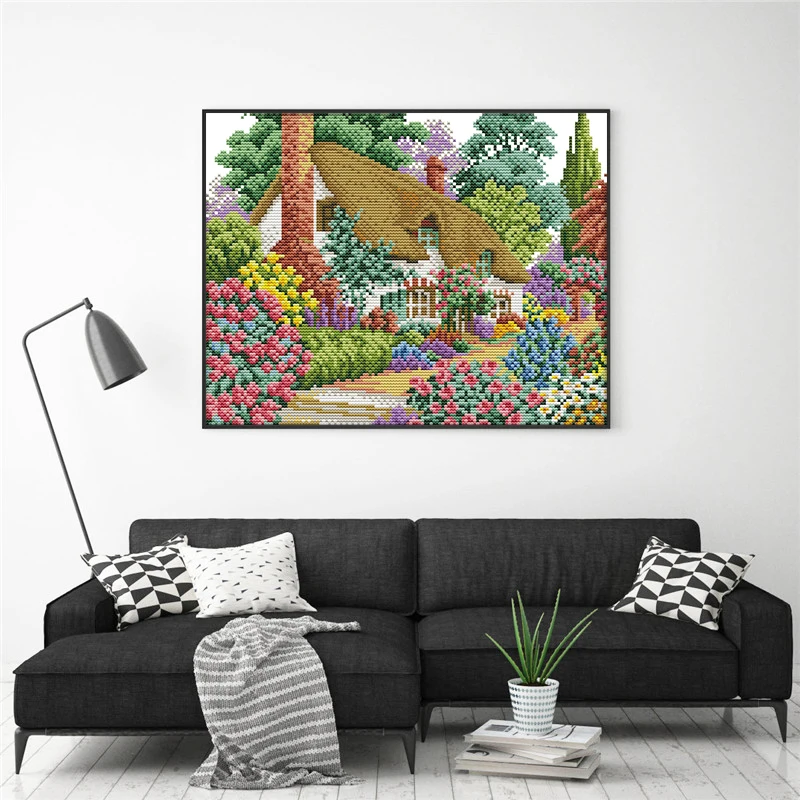 Joy Sunday счетная Вышивка крестом ткань для вышивки 14ct 11ct Печатный холст водорастворимый DMC DIY ручной работы для рукоделия