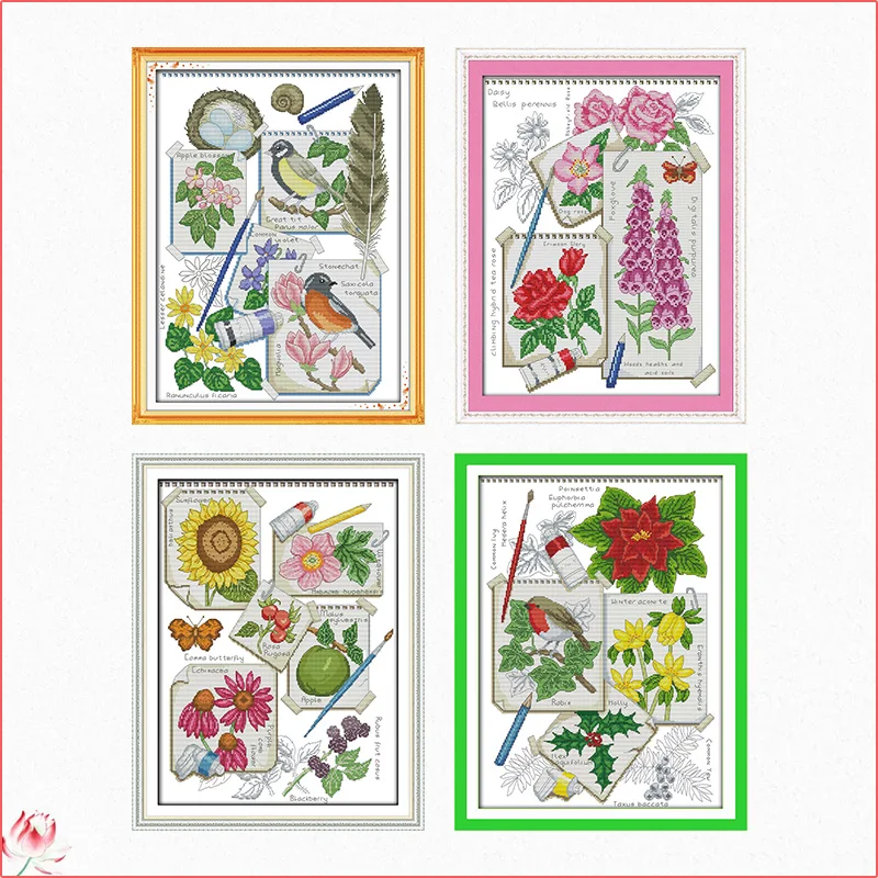 

Радость воскресенье нарисовать Four Seasons Набор для вышивания крестиком 14ct 11ct иглы и нити для вышивки комплект DIY ручной рукоделие домашний дек...