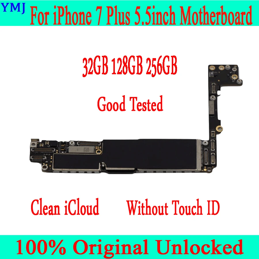 Оригинальная разблокированная материнская плата для iphone 7 Plus без Touch ID 32 Гб 128 ГБ 256