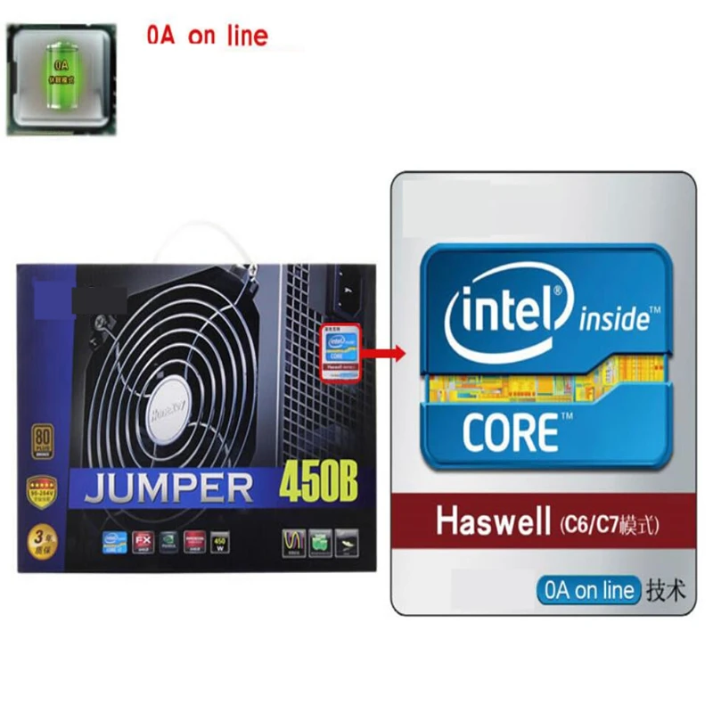 Online Neue Original NETZTEIL Für Huntkey Intel Aktive PFC 80plus Bronze Netzteil Huhn Mute Power Versorgung 450W Power Versorgung Jumper 450B