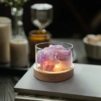 led indoor crystal aromatherapy night light for home bedroom office kawaii room decor fancy lighting valentines day gift
