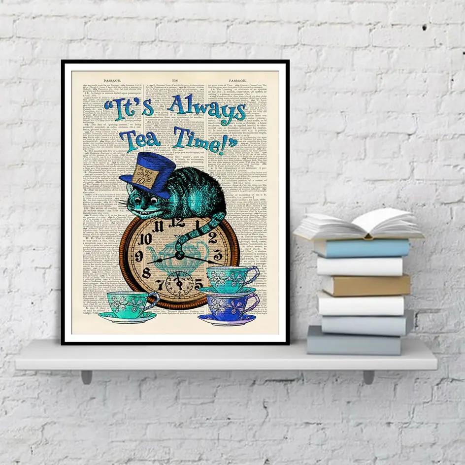 Ее всегда Чай время словарь художественной росписи Алиса в стране чудес Декор