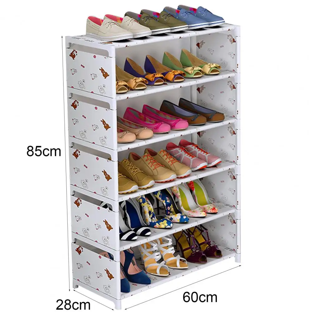 

1 Set 6 Layer Shoe Rack Compact Large Capacity Load Bearing Stackable Shoes Organizer Storage for Home