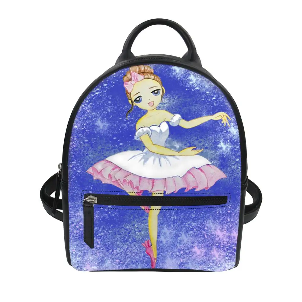 

Женские роскошные рюкзаки с принтом балерины, повседневный рюкзак с защитой от кражи для женщин, дорожный рюкзак