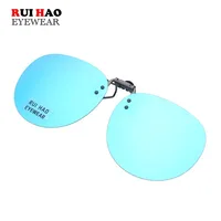 Round Design RUI HAO EYEWEAR Brand Sunglasses Clip on Polarized Sun Glasses Driving Eyeglasses Grey Clip Sunglasses 2