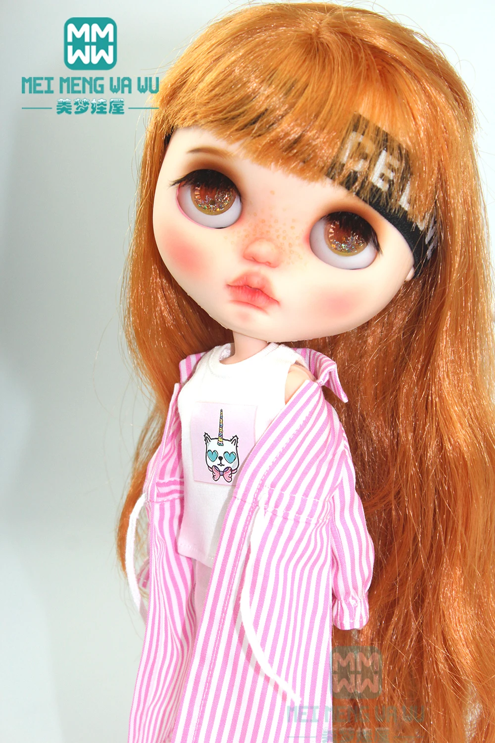 Одежда для кукол Blyth рубашка в полоску жилет спортивные штаны Azone OB24 OB23 1/6