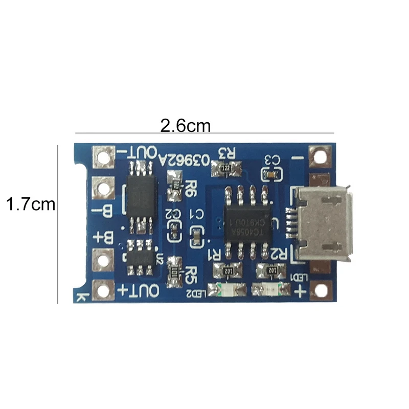 

Module Charging Board Battery Protection Board Dual Functions 1A Li-ion type-c / Micro USB 5V 1A 18650 Lithium Battery Charger