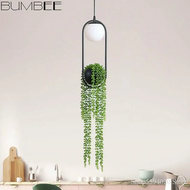 

Modern Simplicity Flower Plant Pendant Lights Hanging Lamp Dining Room Restaurant Hanging Lights Luminaire Suspendu Led Lighting
