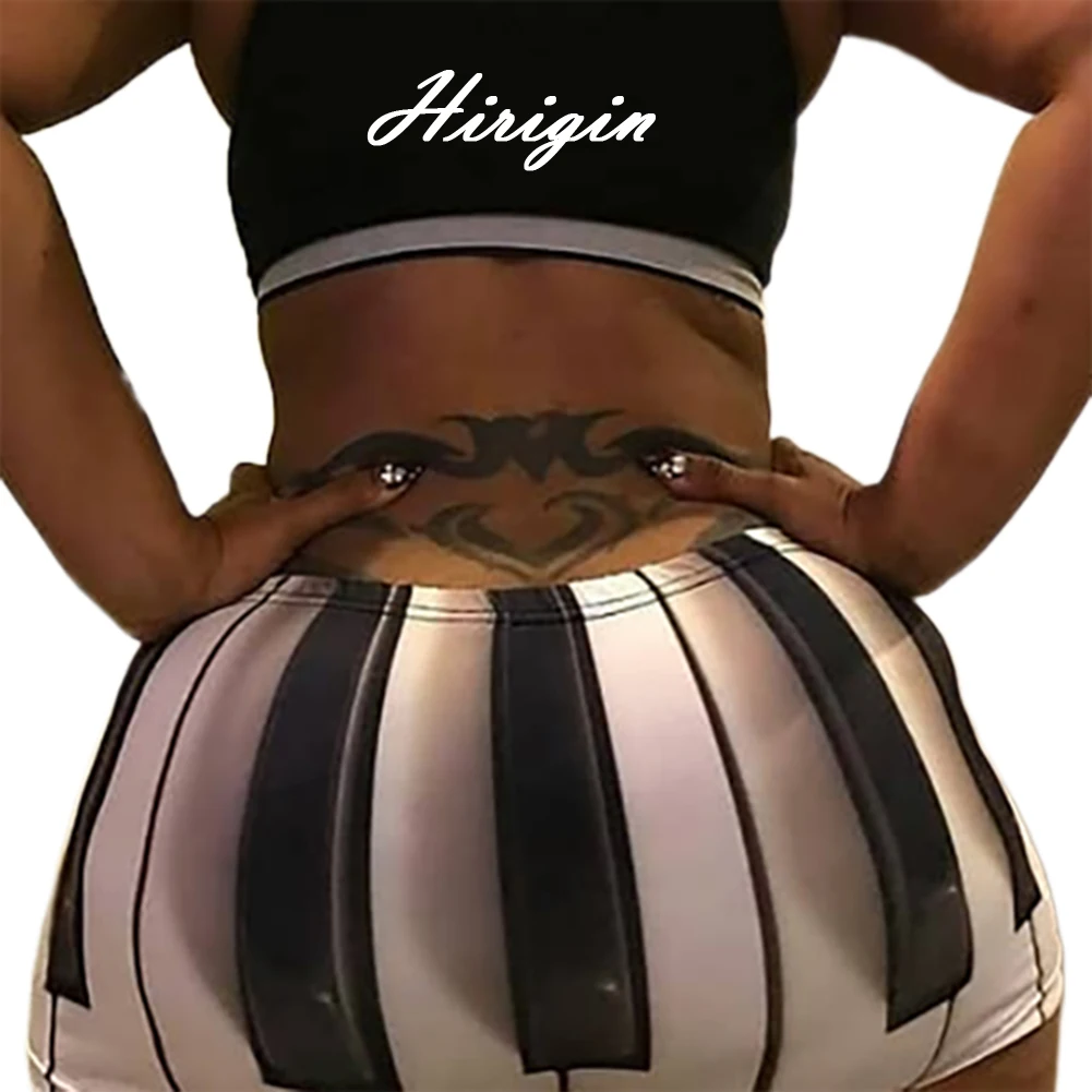 Модные шорты с буквенным принтом женские цветочный принт высокая талия