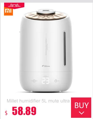 Xiaomi Deerma бытовой увлажнитель воздуха, очиститель воздуха, производитель тумана, синхронизация с интеллектуальным сенсорным экраном, Регулируемое количество тумана 5л
