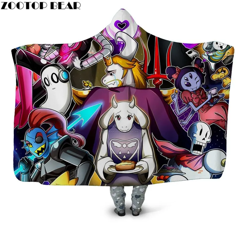 Популярное Флисовое одеяло с капюшоном Sherpa модное пригодное для носки забавное