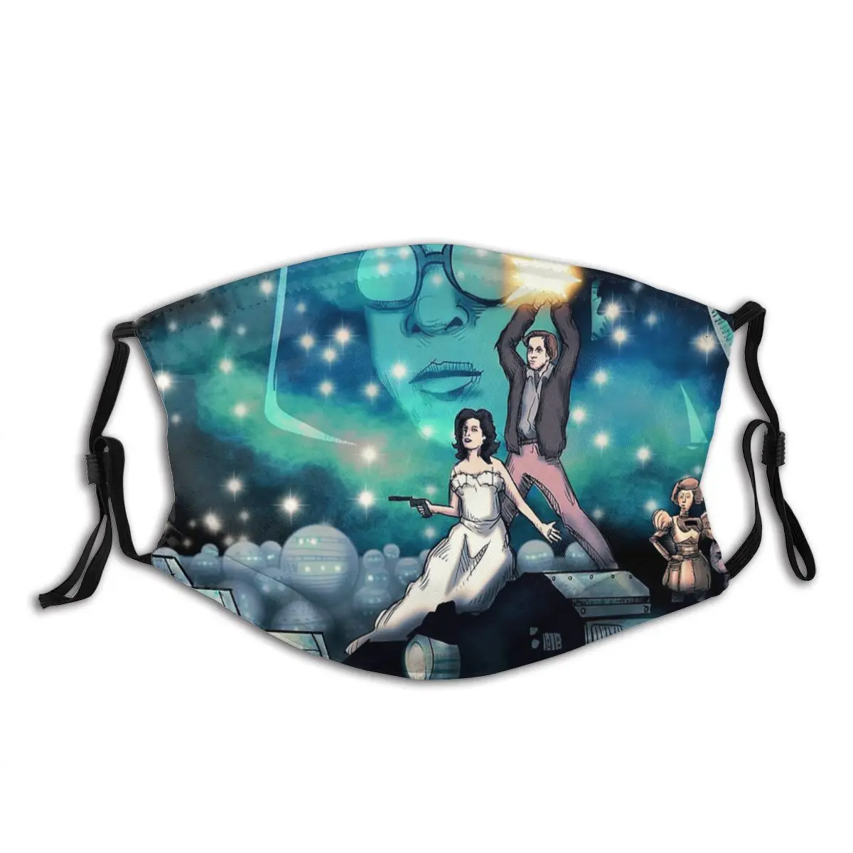 

Spaceballs The Movie Poster Barf Lonestar Schwartz Yogurt Washable Printed Mouth Face Mask Anti Haze Cold Proof with Filters