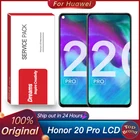 Оригинальный протестированный дисплей 6,26 дюйма, Замена для Huawei Honor 20 Pro, ЖК-дисплей с сенсорным экраном, дигитайзер в сборе для телефона, ЖК-дисплей
