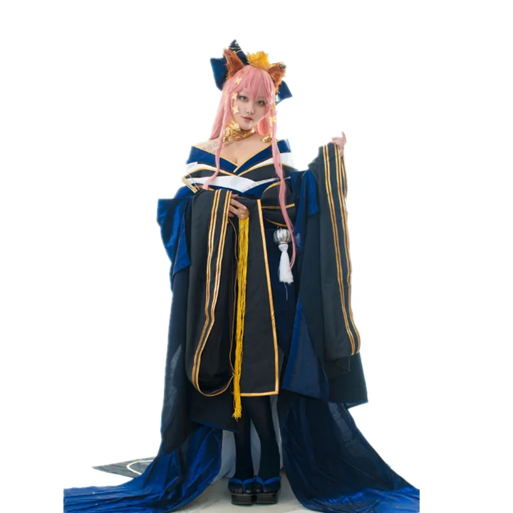 Fate Grand Order костюм служанки тамамо no Mae Witch Fox кимоно униформа для косплея бесплатная