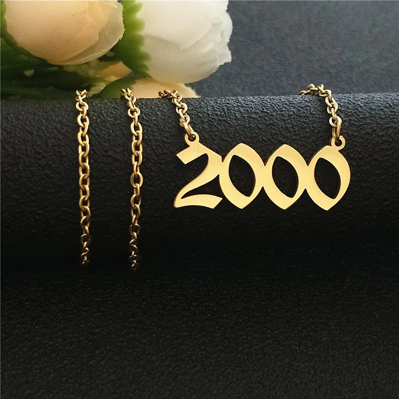 Ожерелье с цифрами на заказ колье подвеской в старинном английском стиле для