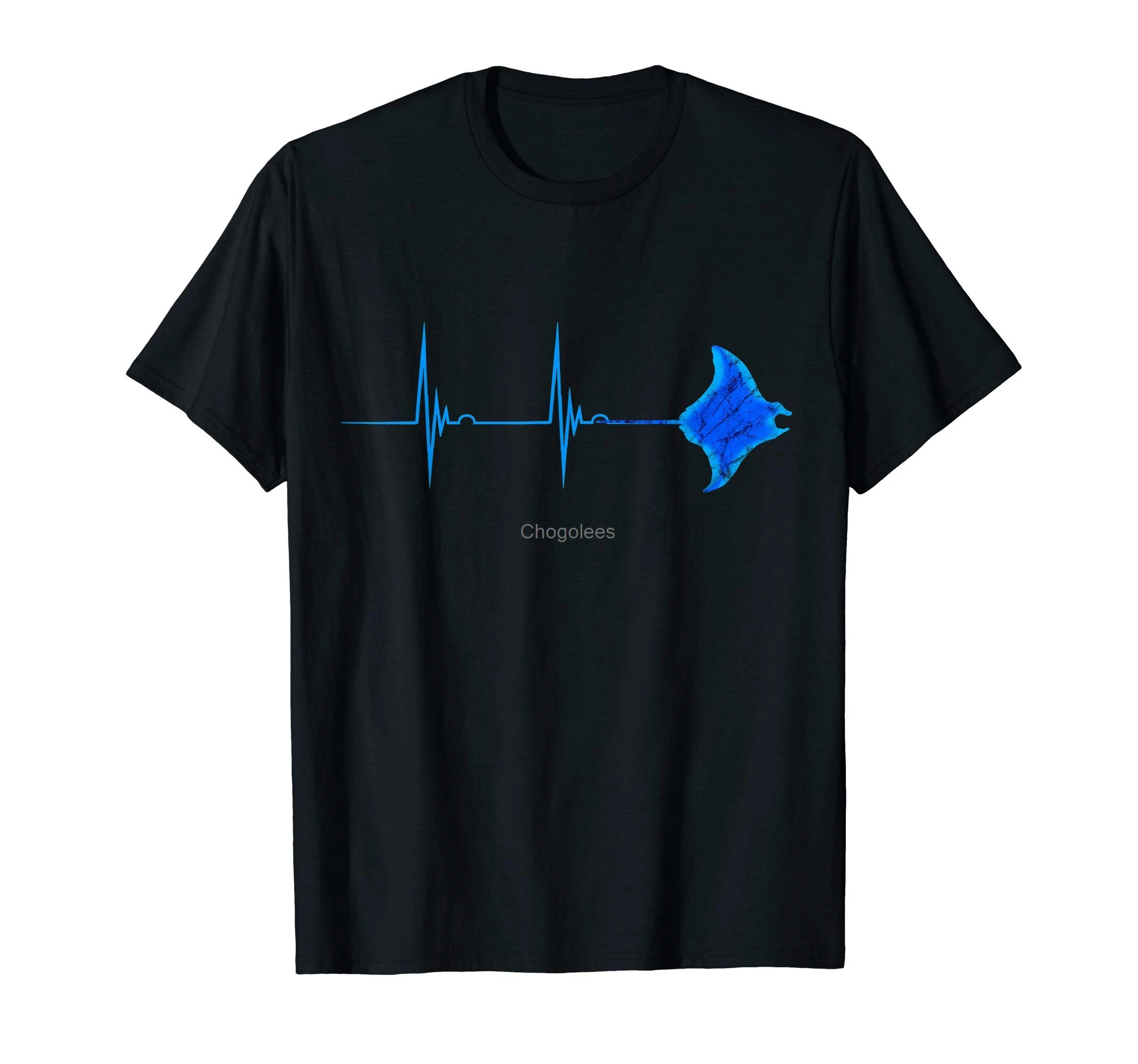 Футболка с изображением животных Stingray Manta Ray сердцебиения EKG pulклюин Морская жизнь