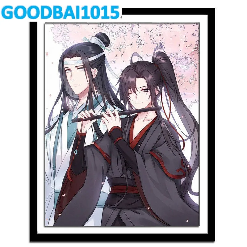 

Wei Wuxian Lan Wangji 5D алмазная Бриллиантовая Вышивка Полный Набор для вышивки крестиком аниме Mo Dao Zu Shi DIY домашний декор