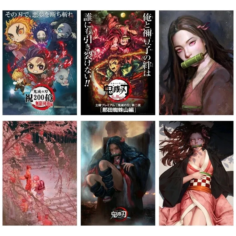 

2020 Japanese Anime Demon Slayer: Blade Infinite Train Canvas Print Poster Boy Bedroom Decoration Wall Art Decoration