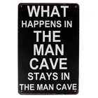 Металлическая жестяная вывеска 20*30 см человек пещера знак Стикеры Декор Бар паб дома Винтаж ретро постер комиксы наклейка окрашивание металла плакат