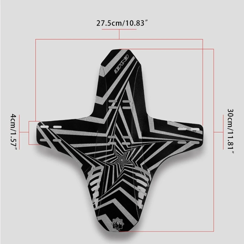 

69HD Mountain Bike Mudguard Bike Mud Clip – Bicycle MTB Wheel Mudguard – Front and Rear Compatible – Fits 26”, 27.5”, 29”