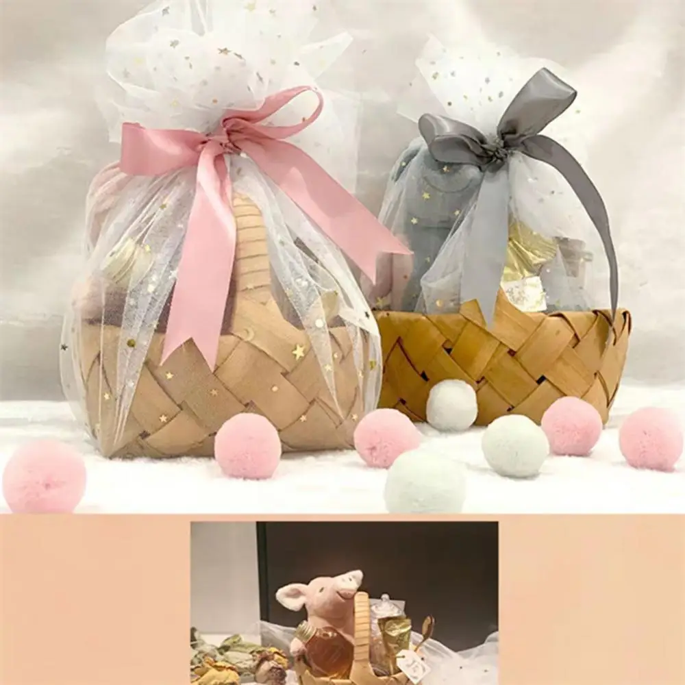 

Mini Wooden Plant Rattan Box Basket Sundries Organizer Gifts Holder Container