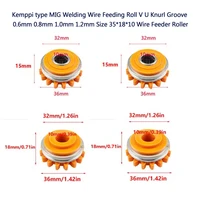 kemppi type mig welding wire feeding roll v u knurl groove 0 6mm 0 8mm 1 0mm 1 2mm size 351810 wire feeder roller