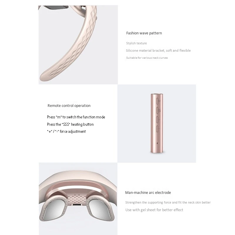 

Multi-Functional Mini Massager Wireless Remote Control Pulse Physiotherapy Neck Protector ligent Cervical Massager