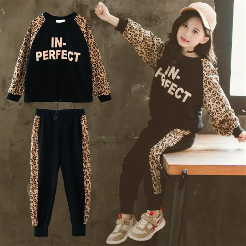 Weoneit/спортивный костюм для девочек комплект осенней одежды подростков топ с