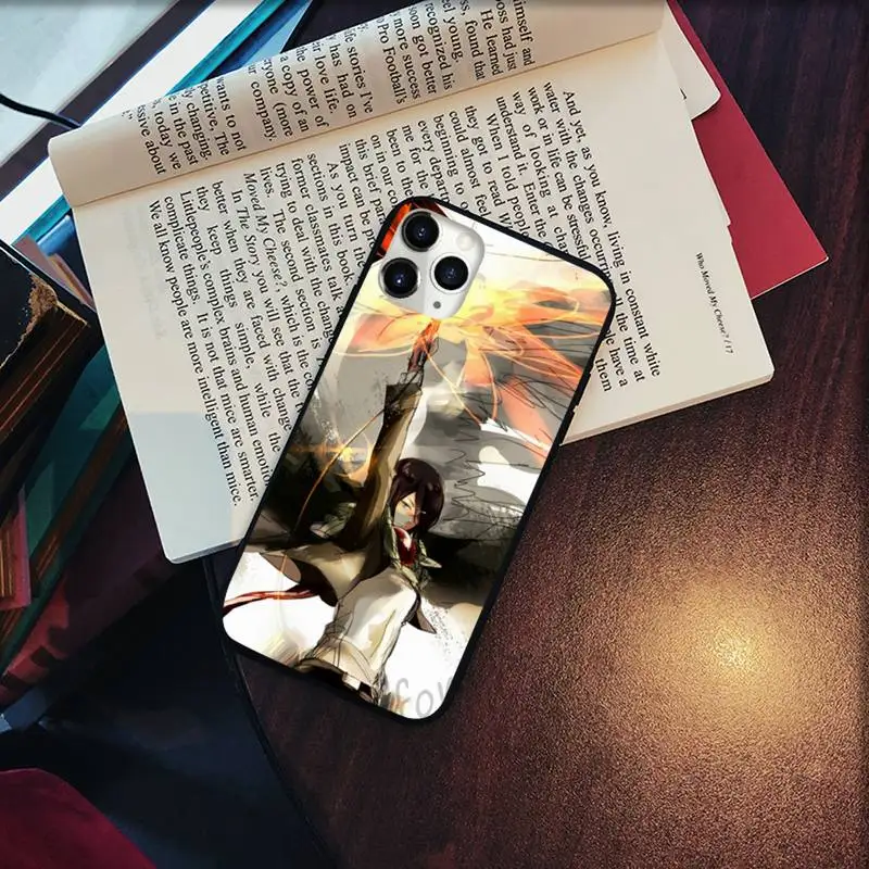 

Anime girl Mikasa Attack on Titan Phone Cases for iPhone 11 12 pro XS MAX 8 7 6 6S Plus X 5S SE 2020 XR Soft silicone