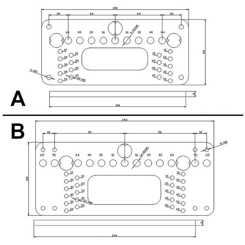 Hole Handle Pitch Punch Locator Woodworking Aluminum Alloy Pocket Jig Set Wardrobe Door Cabinet Positioner Drill Guide Sleeve |