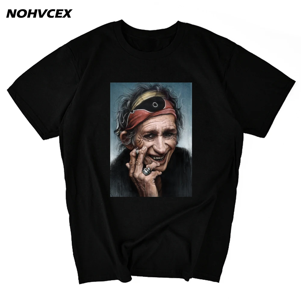 

Keith Richards T Shirt Men Cotton Summer O Neck Cheap Tee Hot tees