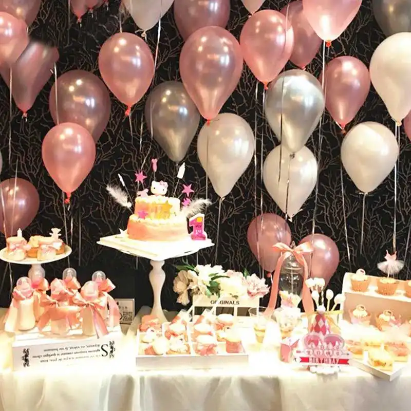 

100Pcs 10inch 1.5g Pearl Latex Balloons Happy Birthday Party Wedding Christmas Decorations Balloon Kids Air Balls Globos