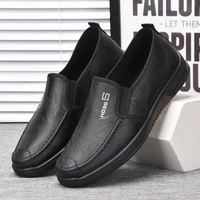 mens casual leather shoes waterproof non slip chef work shoes soft sole business leather shoes mens comfortable driving shoes