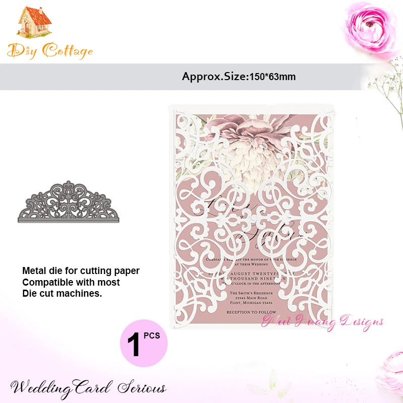 Металлические Вырубные штампы с кружевной каймой скрапбукинг ремесло высечка