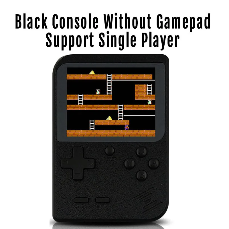 Black Console Новая видеоигровая консоль, встроенные 400 ретро классические игры, 3,0 дюймовый экран, Мини Портативная консоль, карманный портативный игровой плеер - Color: Black Console