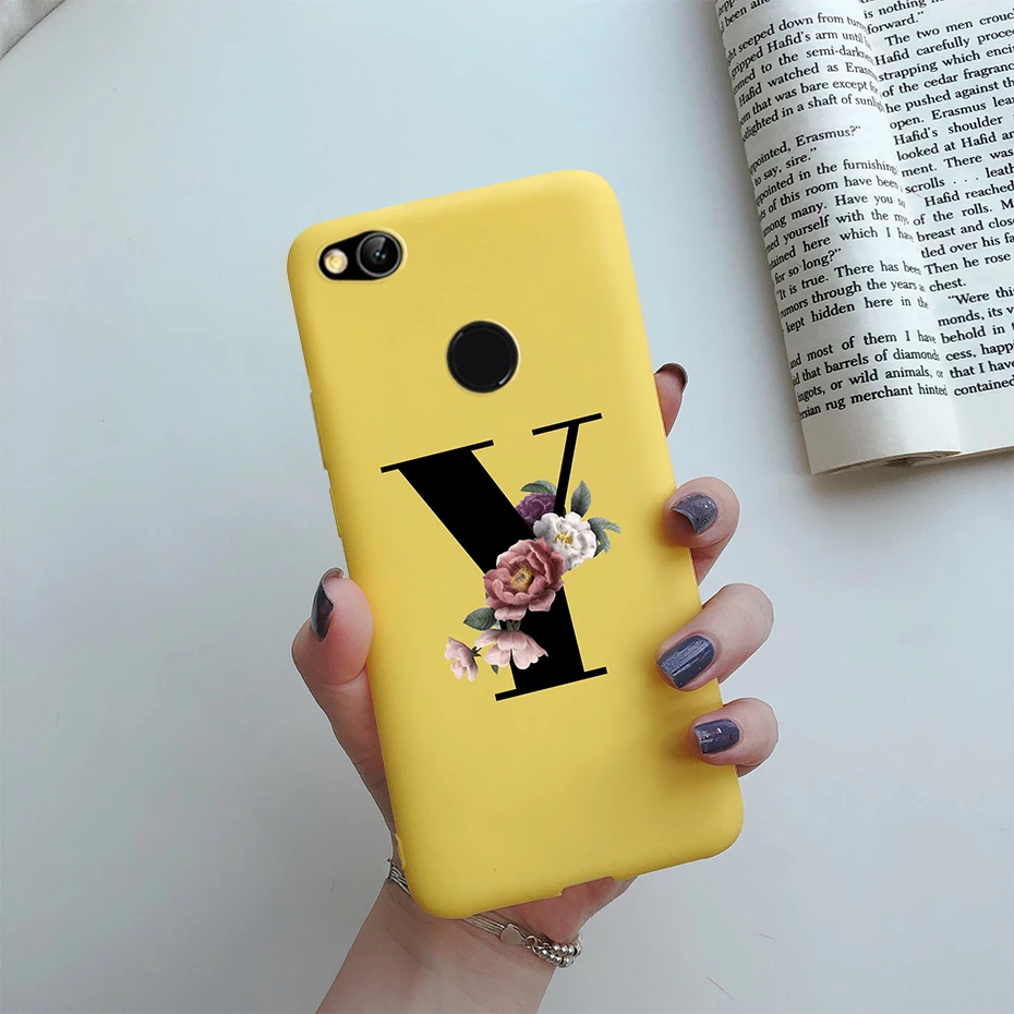 Чехол для Xiaomi Redmi 4X силиконовый мягкий бампер с буквами и цветами чехол Xiomi 4 X