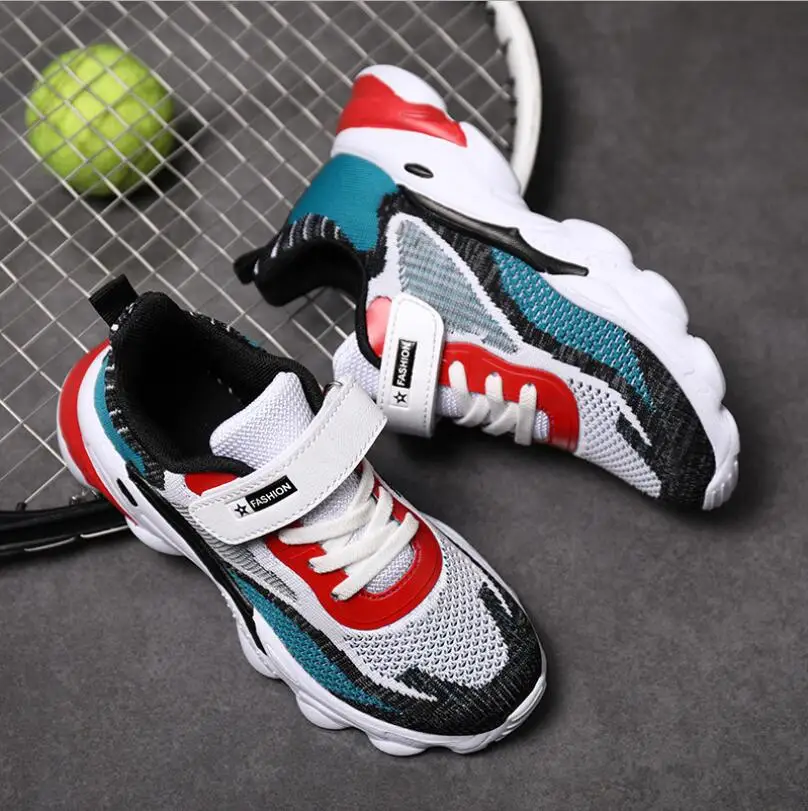 

Детские кроссовки для тенниса, для мальчиков, для детского сада, для студентов, дышащая удобная обувь, повседневная спортивная обувь для мал...