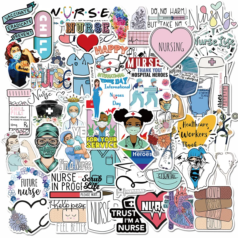 

Наклейки в виде граффити «врачи, медсестры»