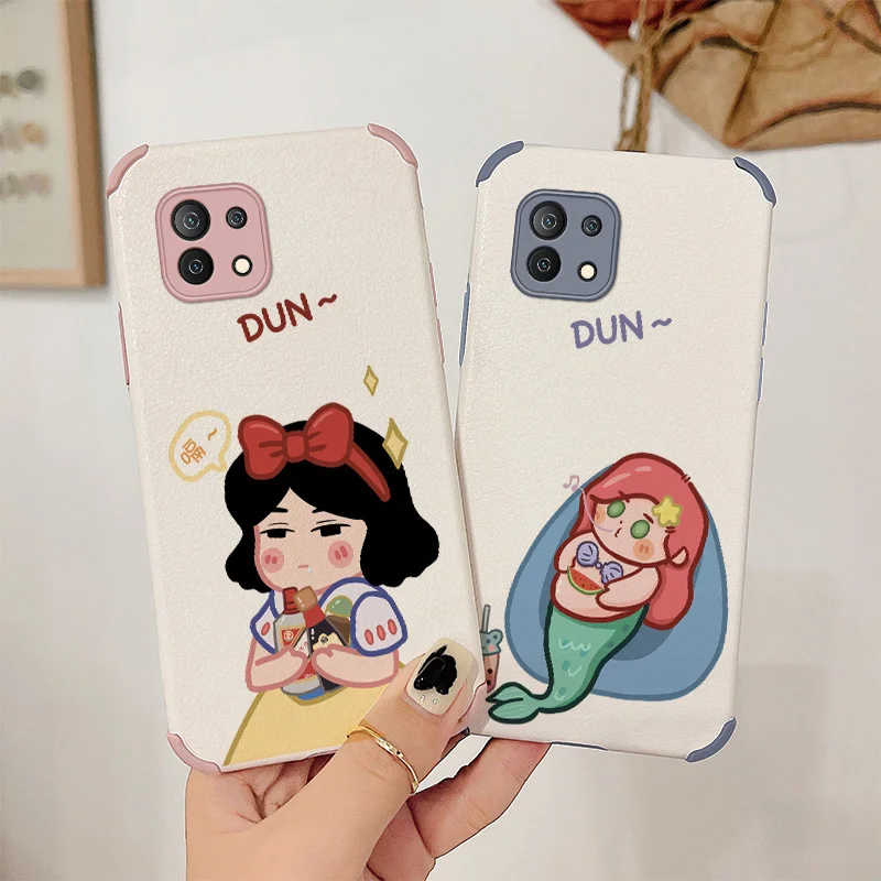 

Mermaid With Milk Tea Phone Case For Xiaomi Mi 11 11lite 11i 11Ultra lite Ultra Liquid Silicone Cover