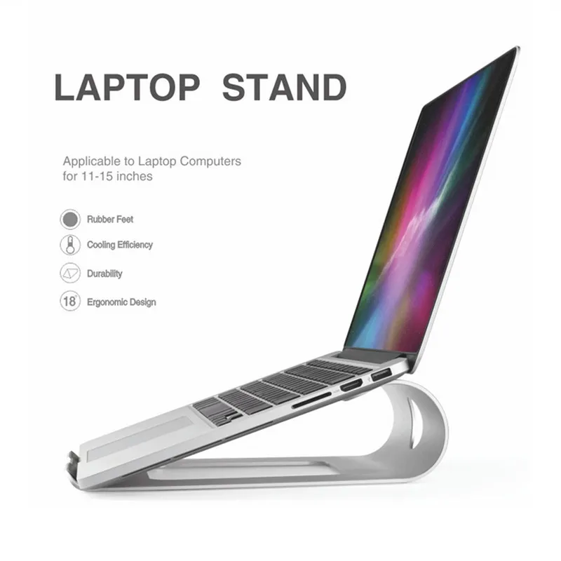 

Fashion Laptop Holder Tablet Cooling Stand Desk for Notebook Netbook Computer Cooling Portable Standing Aluminum Holder for Ipad