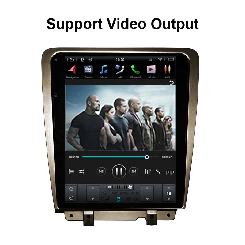 Вертикальная Автомагнитола в стиле Tesla Android 9 0 автомобильный GPS-навигатор для Ford