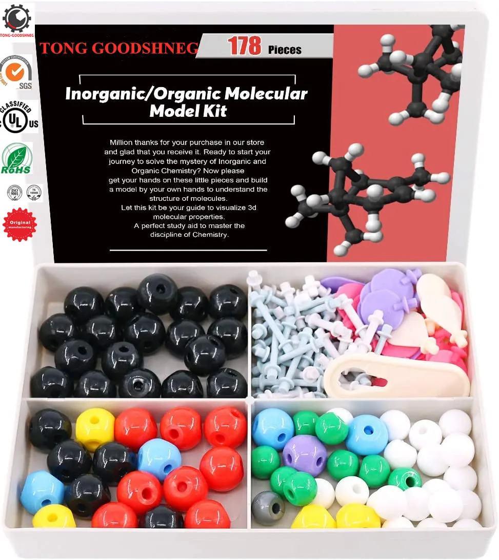 

Chemistry Molecular Model Kit Organic and Inorganic for Student, Study Aid Molecular Model Set, Learning Education Science Kits