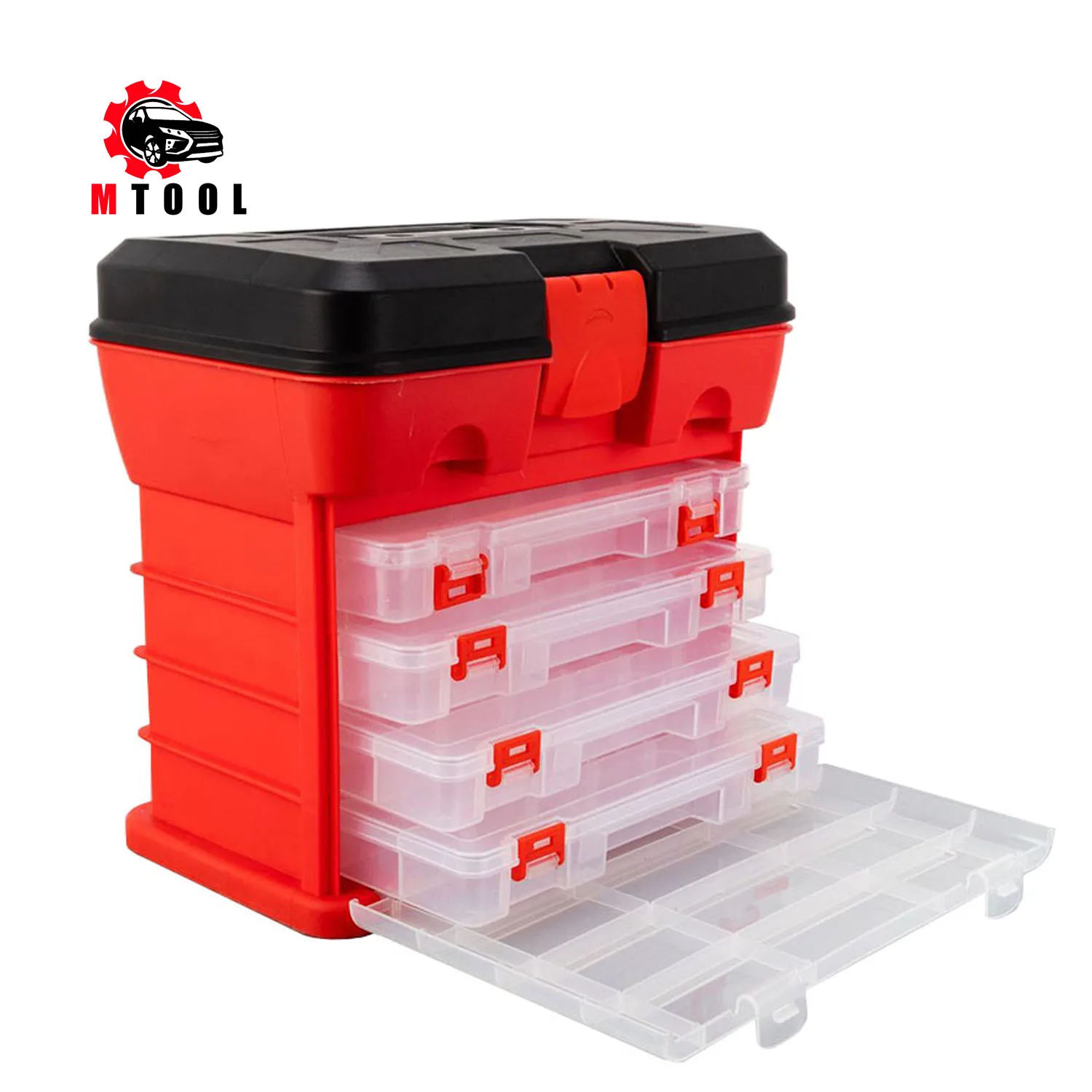 

4 Layers Plastic Box Large Fishing Box Screw Parts Storage Tool Box Storage Fishing Lures Box Accessories Tool Box