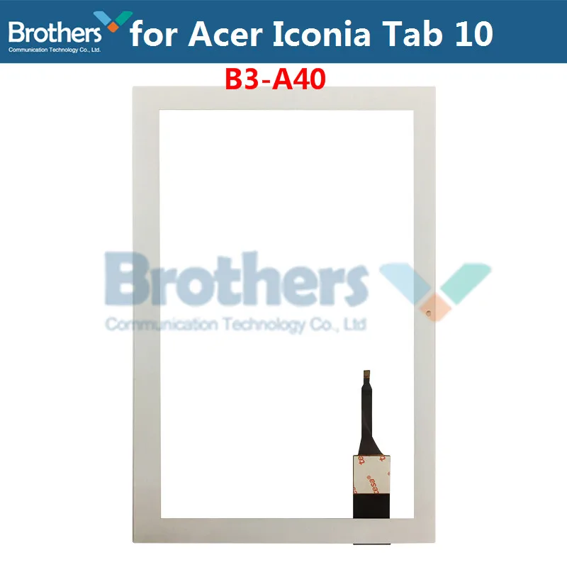 B3-A40 White noFrame Планшет, сенсорный экран для acer Iconia Tab 10 A3-A40, B3-A40, сенсорный дигитайзер, переднее стекло с рамкой 10,1 '', замена панели, протестировано - Цвет: B3-A40 White noFrame