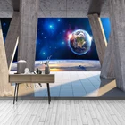 3D-обои на заказ с изображением архитектурной космической Вселенной звездного неба, пейзажа, настенные современные обои для гостиной и спальни