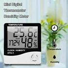 Многофункциональный цифровой измеритель температуры и влажности с ЖК-дисплеем, домашняя и уличная метеостанция с гигрометром и термометром и будильником