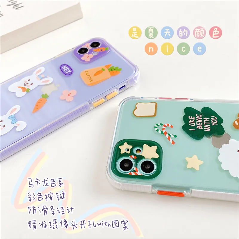 Funny Cartoon Lens Protector Case For iphone 11 Pro Max 7 8 plus X XR XS Phone Cases SE 2020 Cute Clear Soft Capa | Мобильные